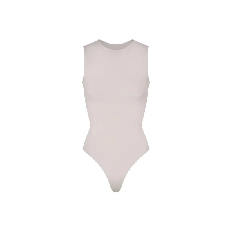 SKIMS ESSENTIAL CREW NECK SLEEVELESS BODYSUIT Bodysuits Women's STONE/Stone Color-0