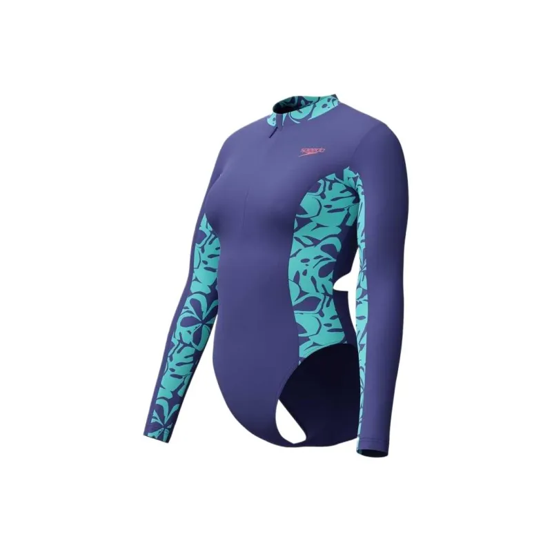 Speedo One piece Swimsuit Women's Blue Green-3