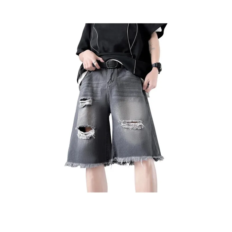 THREEAGAINTHR33 Denim Shorts Unisex-5