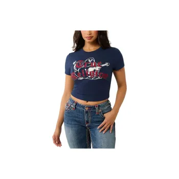 TRUE RELIGION T Shirt Women's Marine Blue