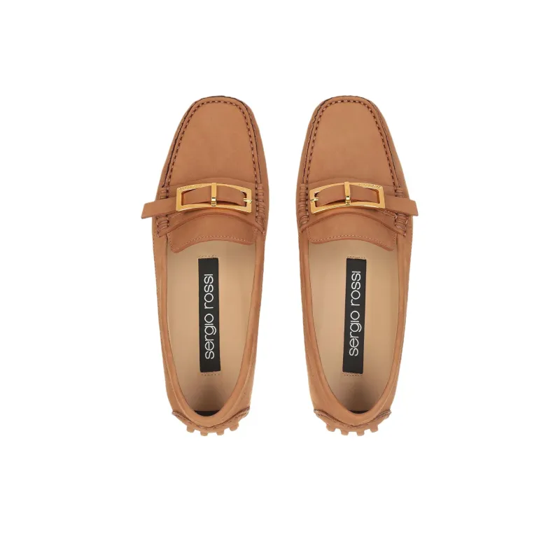 SERGIO ROSSI Sr Nora Gommino Loafers Women's Light Brown-3