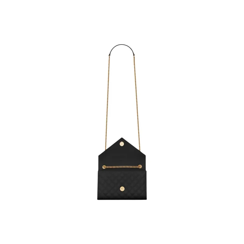 SAINT LAURENT Envelope Bag Small Black-4