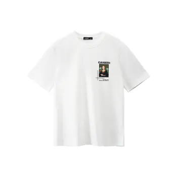 CAISEDI T Shirts Men White