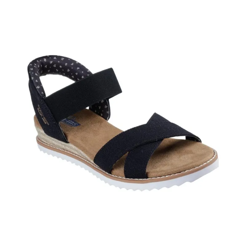 Skechers BOBS Desert Kiss Beach Sandals Women's Black-2