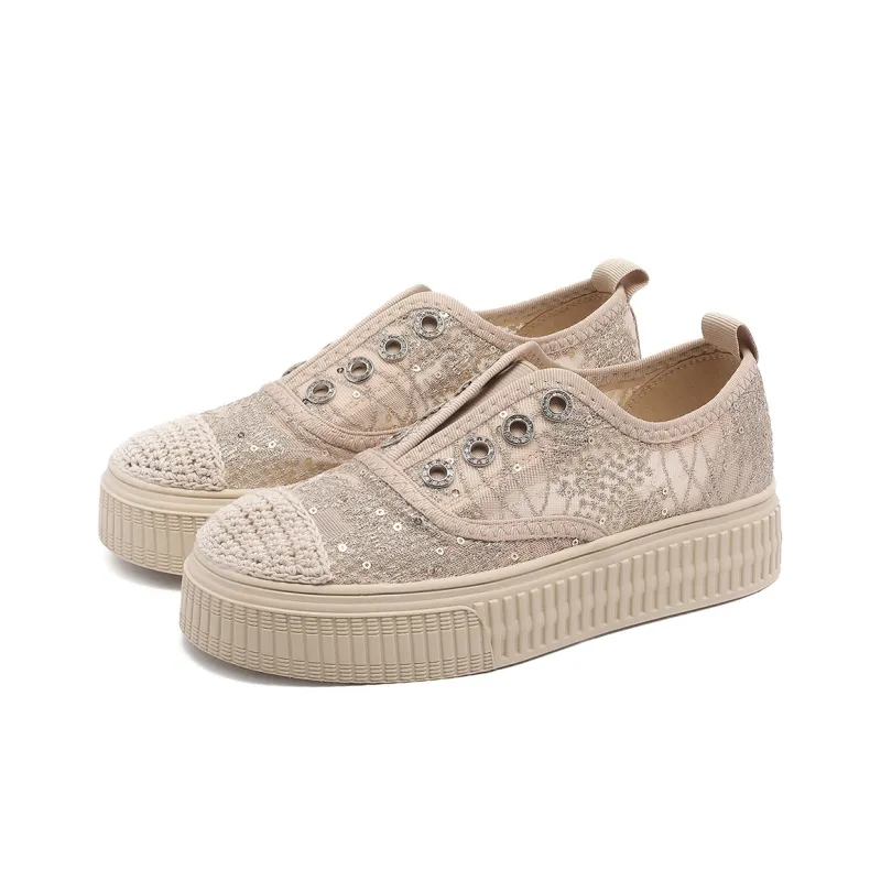 RED DRAGONFLY Slip on Shoes Wear resistant And Lightweight Low Top Casual Shoes Women's-2