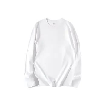 ZHONGBANGJICHU Drop Shoulder Sleeve T Shirt Unisex White