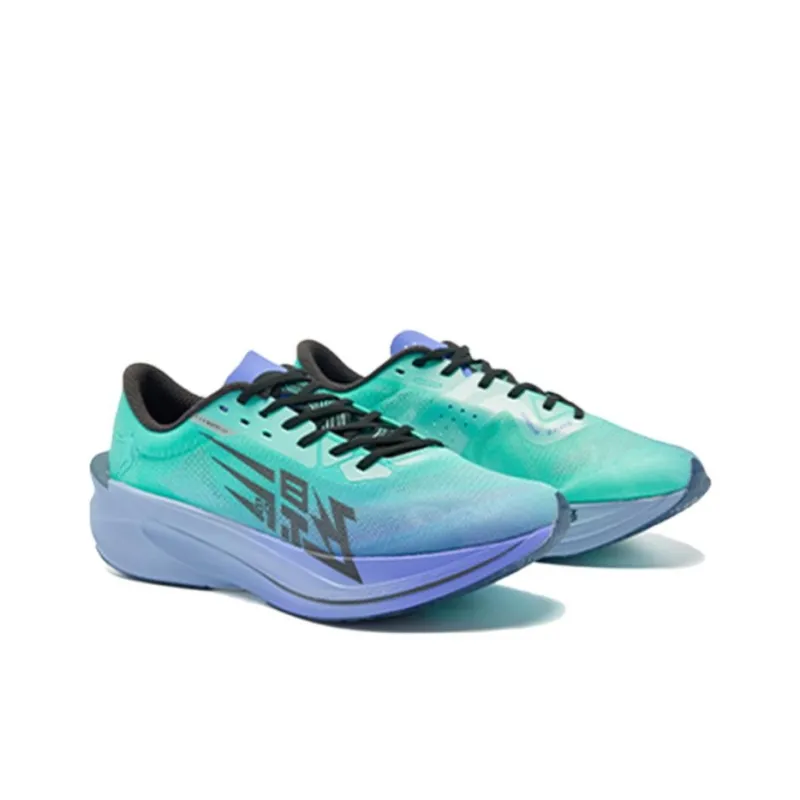 QIAODAN Flying Shadow PB4.0 Anti Slip Wear Resistant Low Top Running Shoes Men Green Blue-2