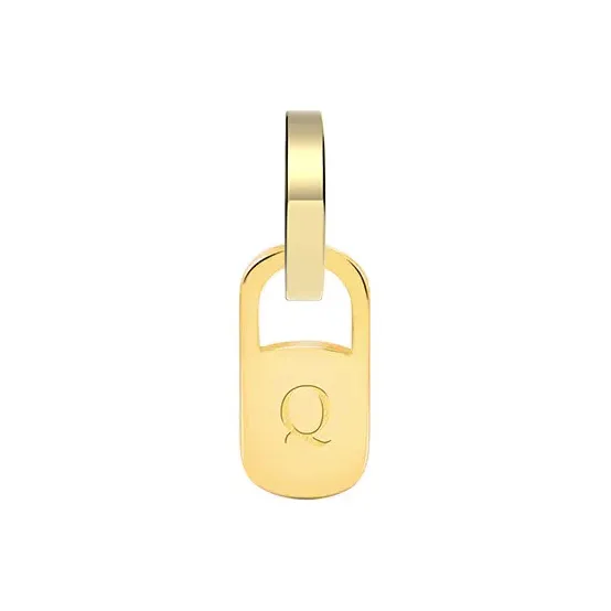 ANNAYA Letter Plate Pendants Unisex-18