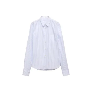 PRADA Shirts Men Blue With White Lettering