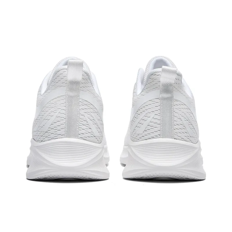 Binary Cushioning, Lightweight, Breathable Low Top Running Shoes Men's White-3
