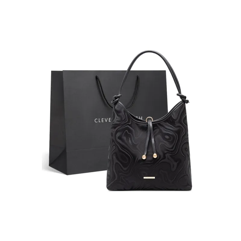 CLEVER& KETCH PU Shoulder Bag Women's Pink/Ecru/Black-8