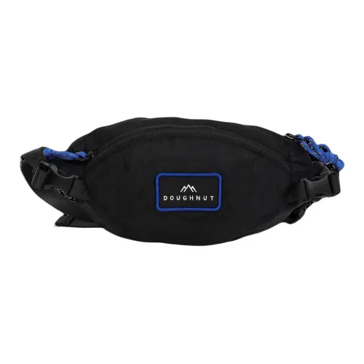 Doughnut Nylon Crossbody Bag, Fanny Pack Unisex Black-0