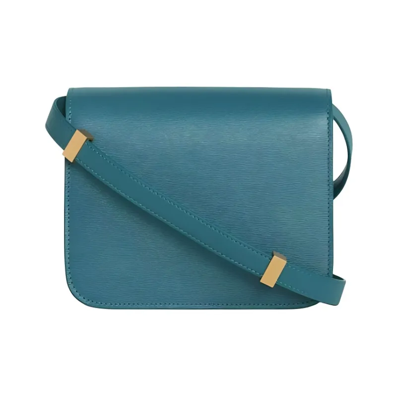 CELINE Classic Bo Cork Grain Cowhide Square Bag, Handbag, Crossbody Bag, Shoulder Bag Women's Prussian Blue-2