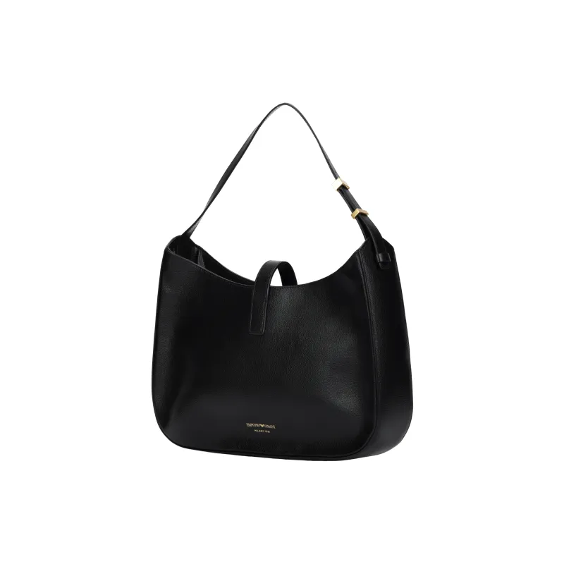 EMPORIO ARMANI Calfskin Handbag, Shoulder Bag Regular Women's Black-1