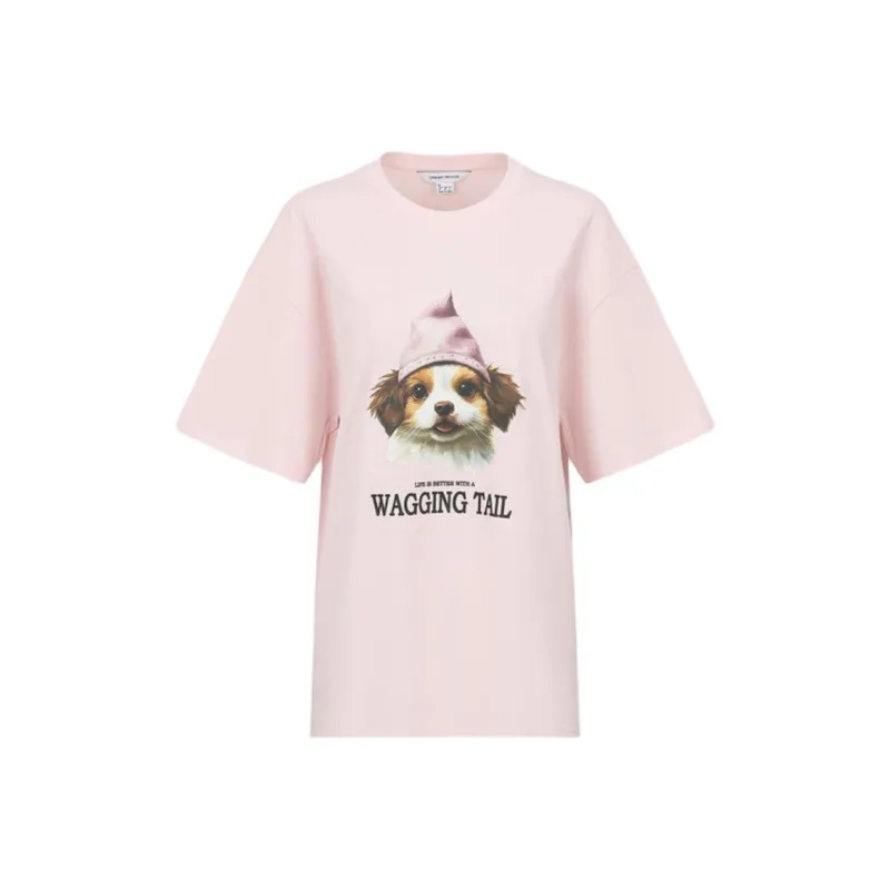 URBAN REVIVO T Shirt Women's Pastel Pink-3