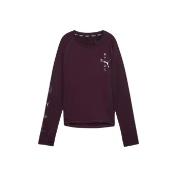 PUMA HYROXCLOUDSPUN FW24 Raglan Sleeve T-Shirt Women's Midnight Plum