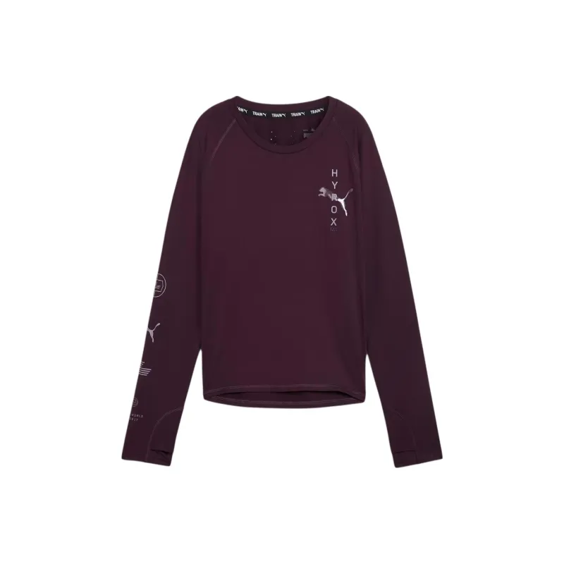 PUMA HYROXCLOUDSPUN FW24 Raglan Sleeve T-Shirt Women's Midnight Plum-0
