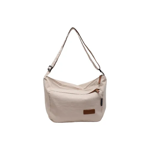 white BIRD Fabric Shoulder Bag Unisex Multicolor