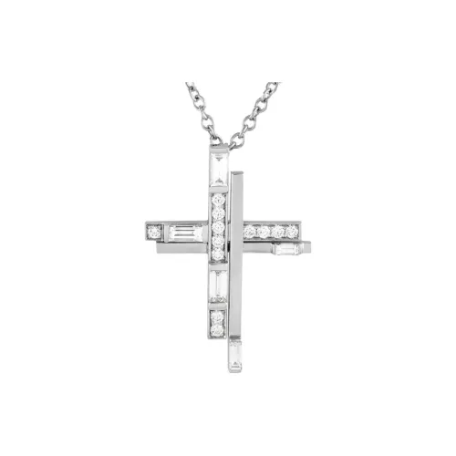HARRY WINSTON Pre owned Platinum Diamond Cross pendant Necklace