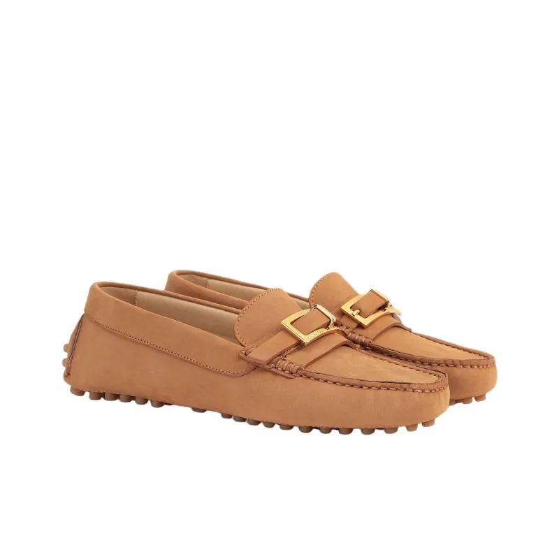 SERGIO ROSSI Sr Nora Gommino Loafers Women's Light Brown-2