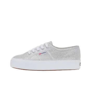 SUPERGA Abrasion Resistant Low Top Skateboard Shoes Women's Silver
