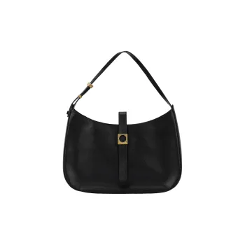 EMPORIO ARMANI Calfskin Handbag, Shoulder Bag Regular Women's Black