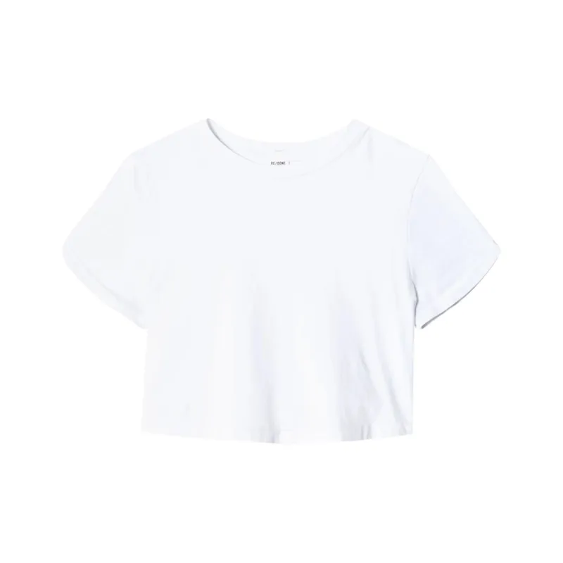 RE/DONE Short sleeve Cropped T shirt-0