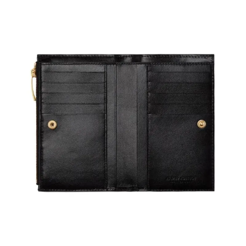 Bottega Veneta Intrecciato Bi Fold Zip Wallet-3