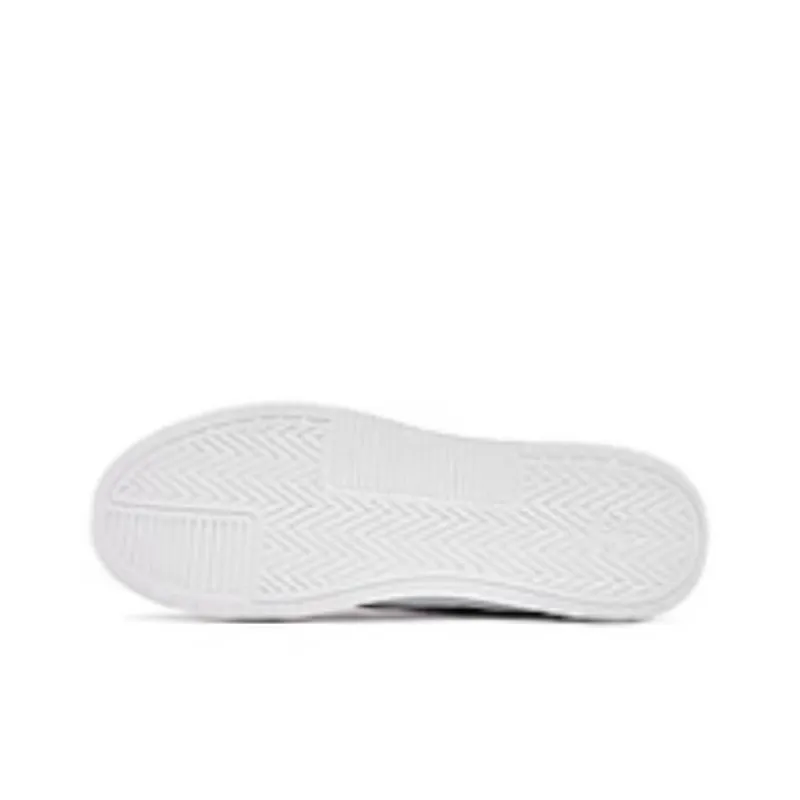 QIAODAN Slip Resistant And Breathable Low Top Skateboard Shoes Men's White Black-5