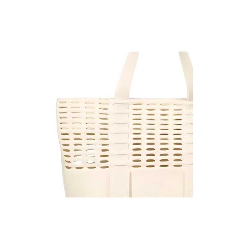 ISSEY MIYAKE Polyester Tote Bag, Shopping Bag, Handbag Women's White-4