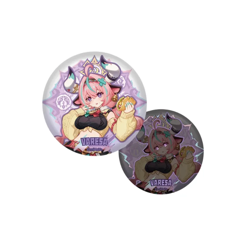 GenShin Marlene Kinich Kazine Shinoning Nata Theme Collection Figure Print Oloren Chaska Genshin Badges-9