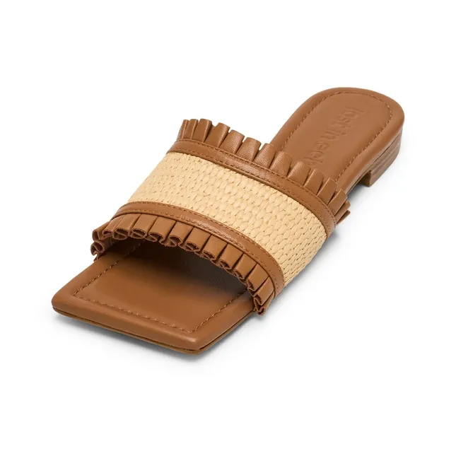 Lost In Echo Rubber Sole Slip Resistant Slide Slippers Women's Grass Weaving Color-1