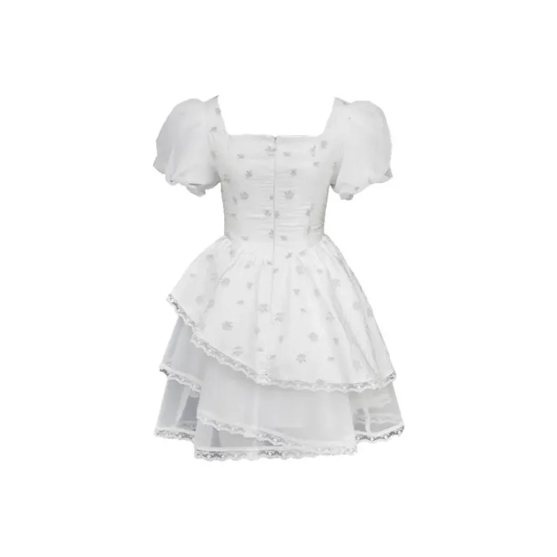 PLANE DRIFT Short Sleeved Dress Women's White-1