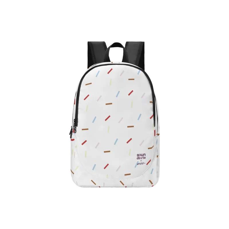 Soundbyte Polyester Backpack Unisex White-0