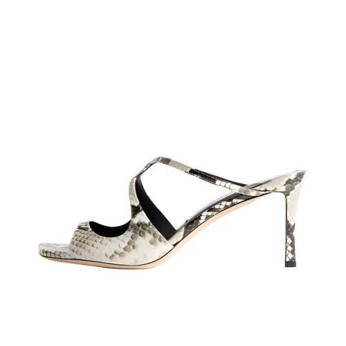 Jimmy Choo Anise Slide Slippers 7.5cm Women's Beige