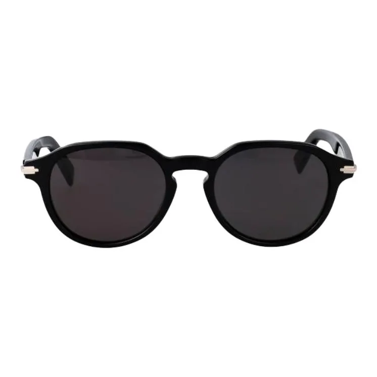 DIOR Acetate Round Sunglasses Unisex Black-3