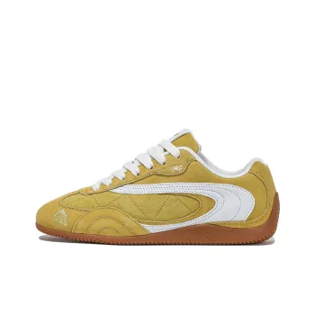 FERW Coverage Slip Resistant And Abrasion Resistant Low Top Skateboard Shoes Unisex Lemon