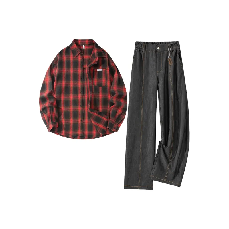 FAKE VINTAGE Shirt Matching Set Unisex-14