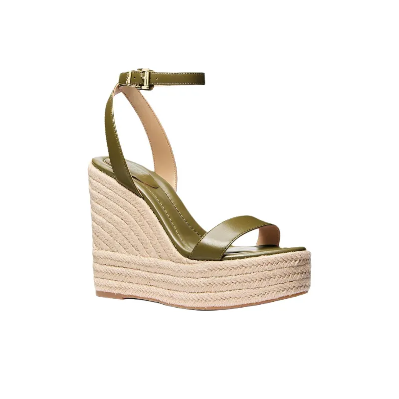 MICHAEL KORS Leighton One Strap Sandals 12.7cm Women's Green-2