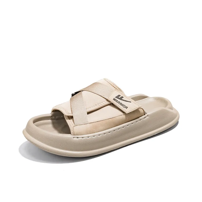 Warrior Slip Resistant Abrasion Resistant Slide Slippers Men's Light Khaki-1