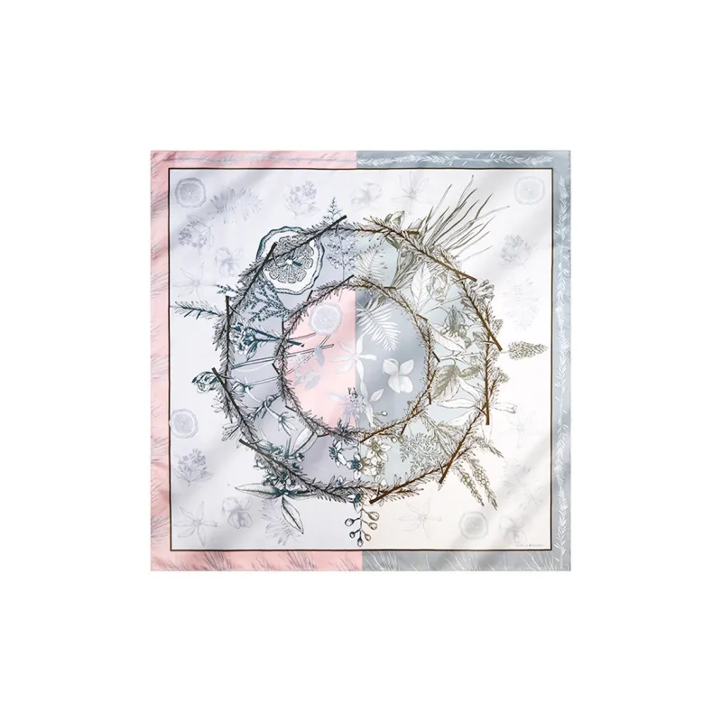 MARJAKURKI Silk Large Scarf Women's-1