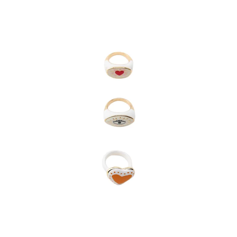 ZARA Zinc, Epoxy Resin Rings Women's Gold-2