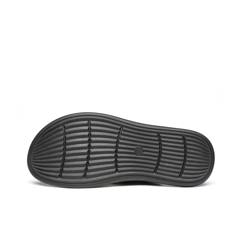 HD Abrasion Resistant Slip Resistant Quick Dry Flip Flops Men's Black Yellow-2