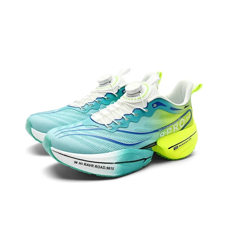 Kuding Running Shoes Unisex Low Top Zi Wei Star/Spring Green/Flint Stones/Electric Glow-5