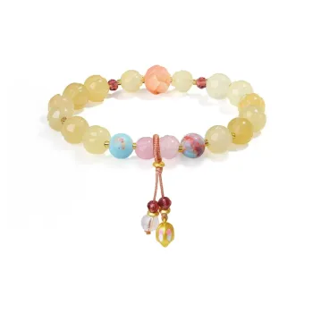 ZKY Golden Silk Jade Bracelets Unisex