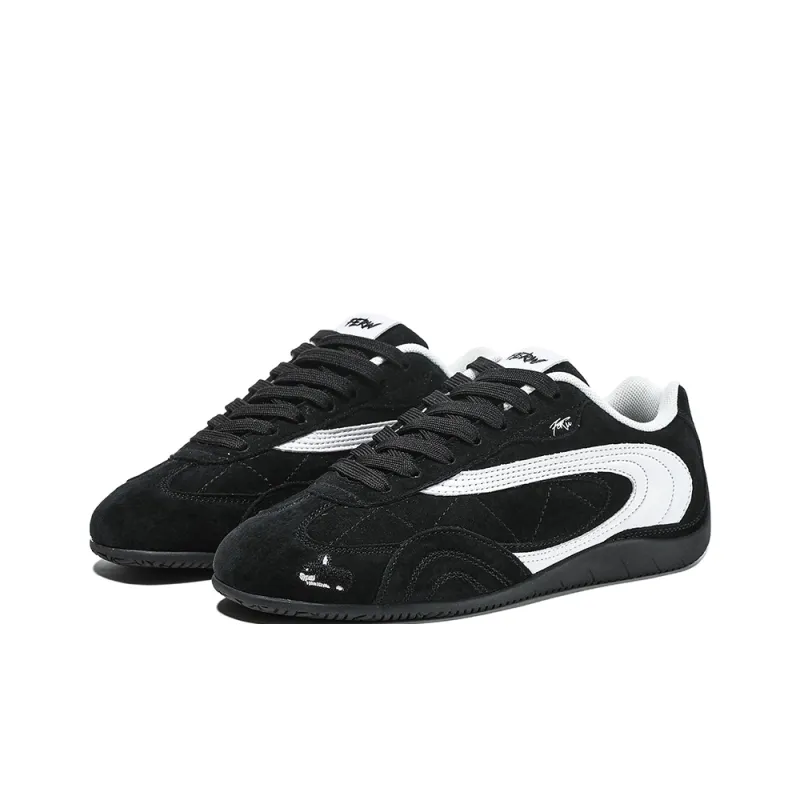 FERW Slip Resistant And Abrasion Resistant Coverage Low Top Casual Shoes Unisex Black White-1