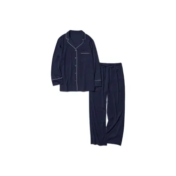 UNIQLO AIRism Pajama Set Women's Navy Blue