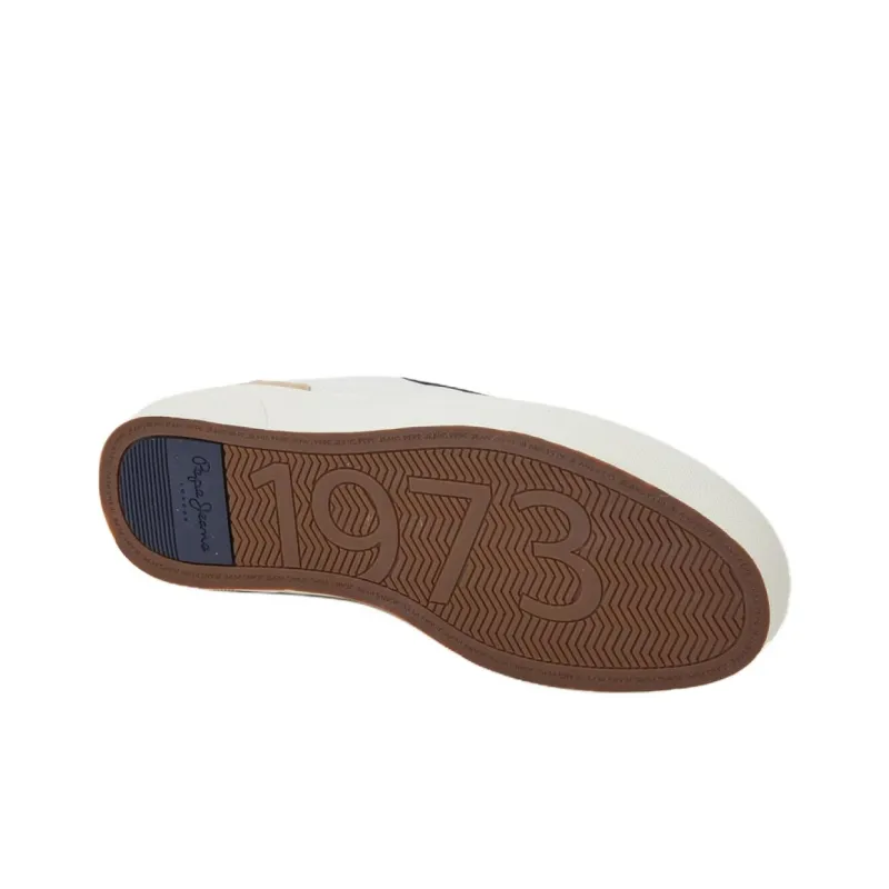 Pepe Jeans Yogi Street 3.0 Abrasion Resistant Low Top Skateboard Shoes Men's White-5