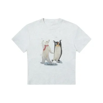 DOKZB T Shirt Women's White Gray