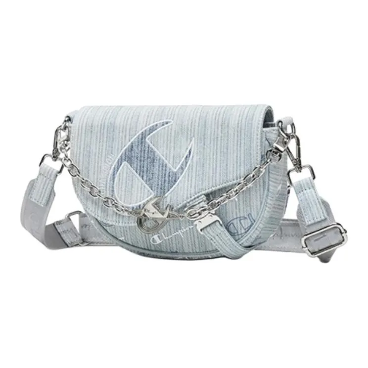 Champion Fabric Saddle Bag, One Shoulder Handbag Small Size Women's Multicolor-1